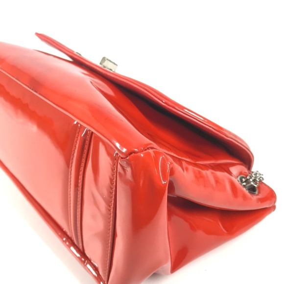 CHANEL Red Leather Logo Shoulder Bag - Picture 7 of 16